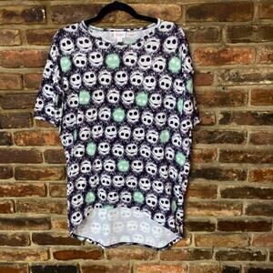 Lularoe Jack Skellington Nightmare Before Christmas High Low T-Shirt Size XXS